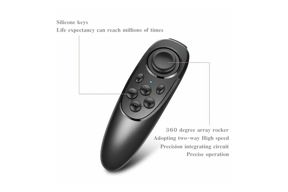 3D VR Glasses Headset Smart Virtual Reality Eyeglasses with Bluetooth Remote Control-Style 1