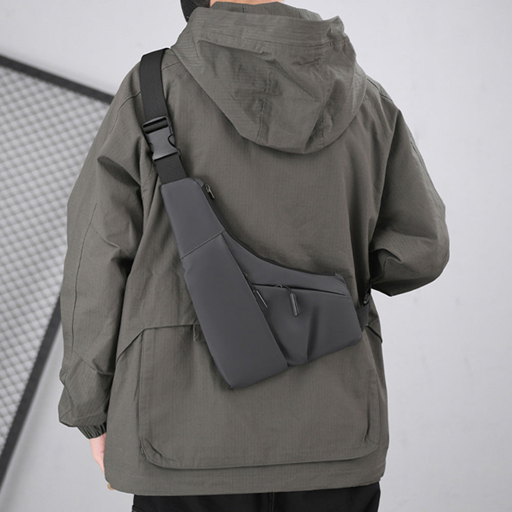 Anti Theft Travel Crossbody Bag Multi-Pocket Shoulder Bag Grey
