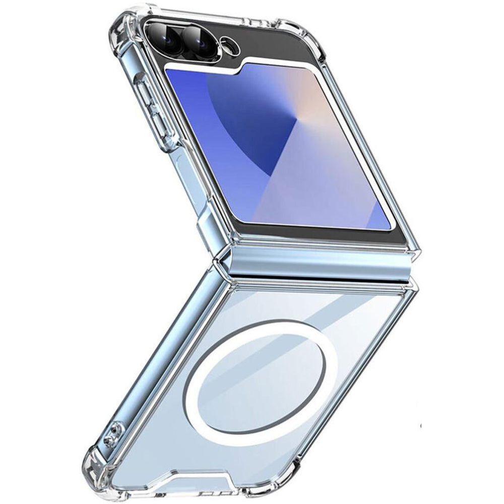 For Samsung Z Flip Clear Slim Shockproof Cover Transparent Protective Case