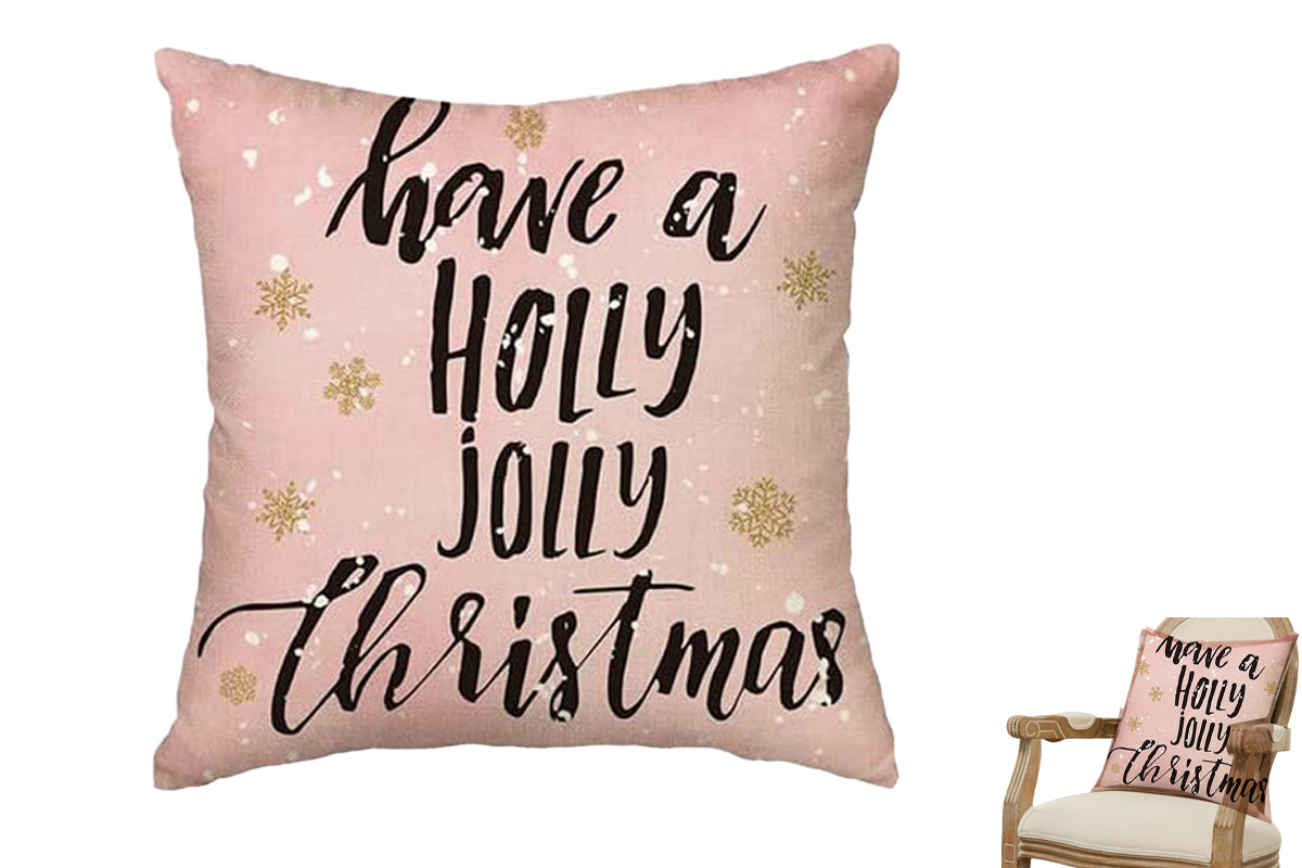 Christmas Pillowcase for Living Room Sofa Home Bedroom Decoration-Snowflake