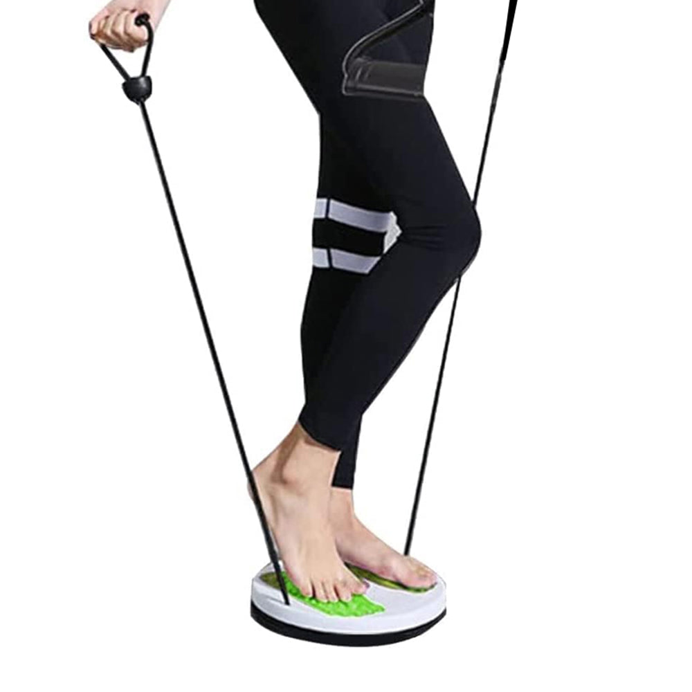 Twist Waist Board Magnetic Balance Board Foot Sole Massage Disc with Drawstrings Exercise Fitness Accessories Green