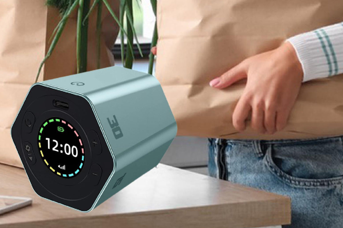 Cube Timer Rotating Timer with Vibration Adjustable Volume Countdown-Blue