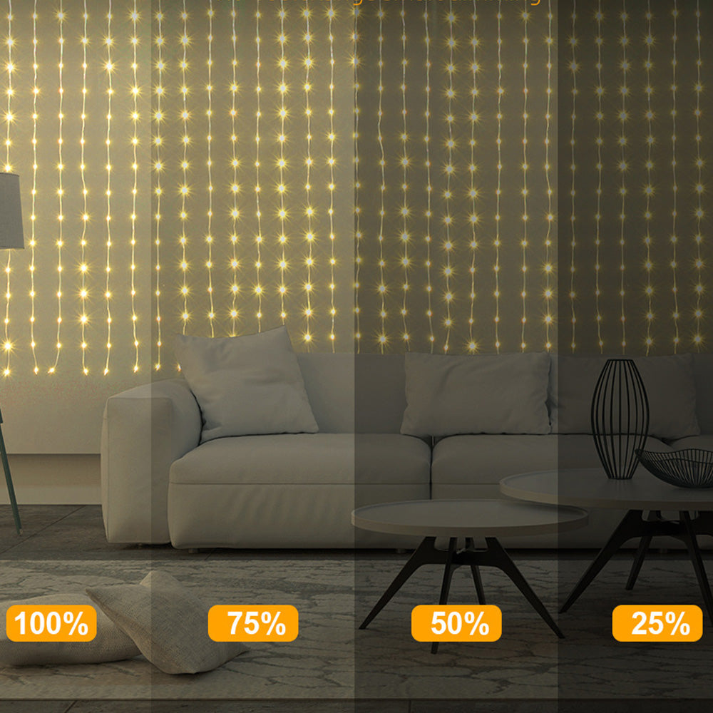 Smart Curtain Lights ¨C 400 LEDs Color-Changing Dynamic DIY Light String with Music Sync Style 3