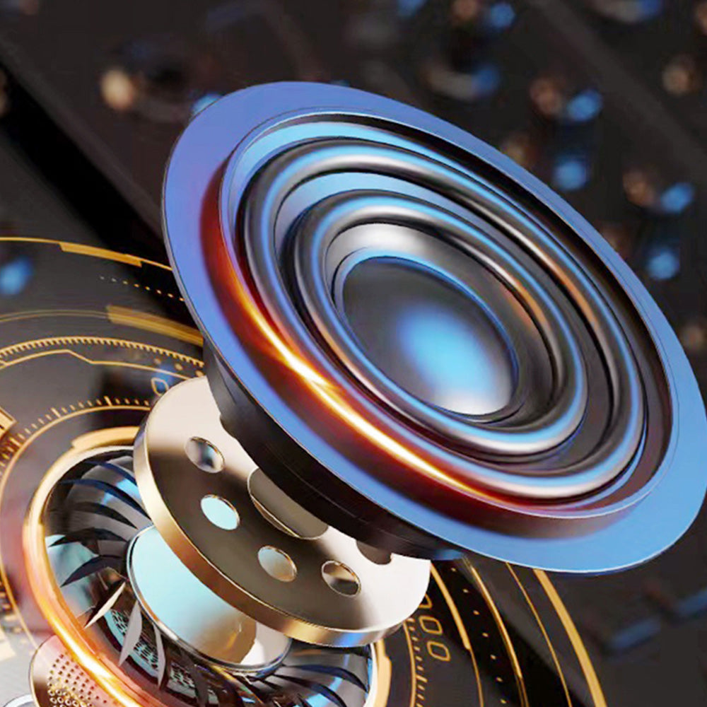 Portable Karaoke Machine with 2 Wireless Microphones Portable Bluetooth Speaker for Family Party Singing Black