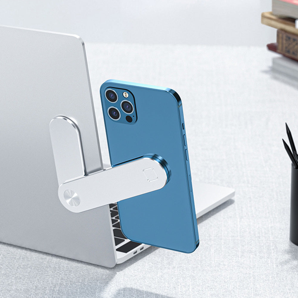Portable PC Laptop Phone Holder Foldable Screens Expansion Mobile Side Mount Silver