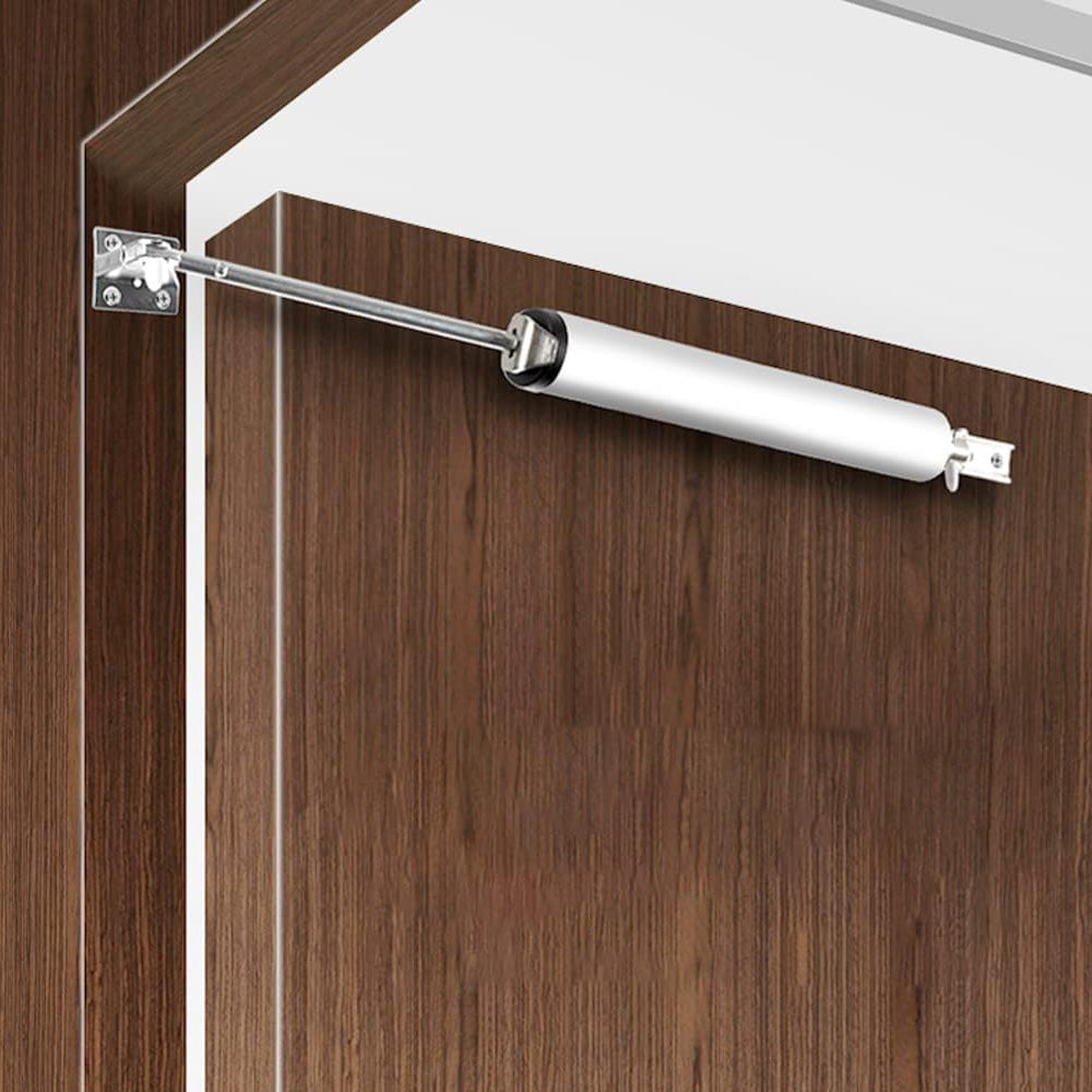 Pneumatic Door Closer with Adjustable Closing Speed Door Shock for Wooden Doors Windows Screen Door Silver