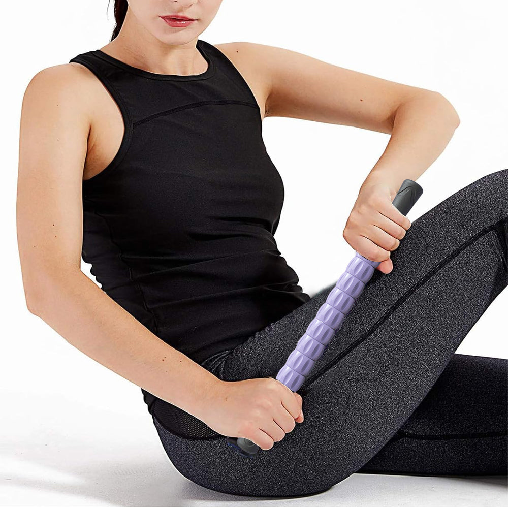 Portable Massage Roller Stick Exercise Gym Equipment Purple