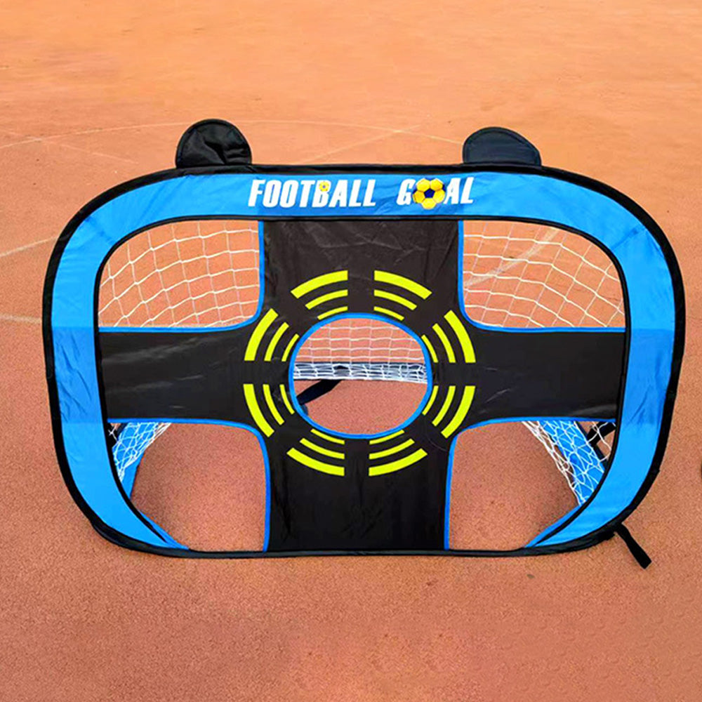 Kids Pop Up Soccer Goal Net Portable Soccer Training Net Kit for Backyard Blue
