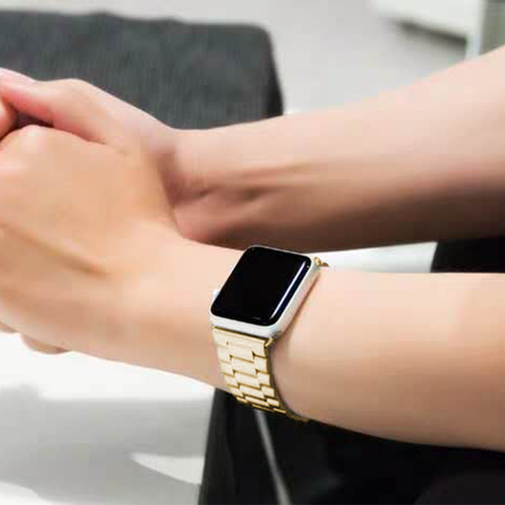 Stainless Steel iWatch Band Metal Strap For Apple Watch-38-40-41mm Gold