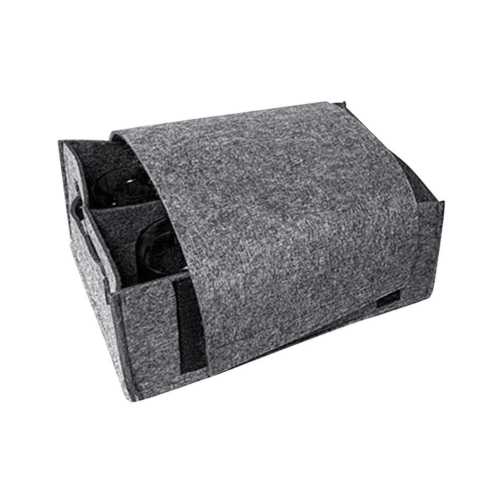 Felt Cup Holder Storage Bag Tableware Organizer for Camping Picnic