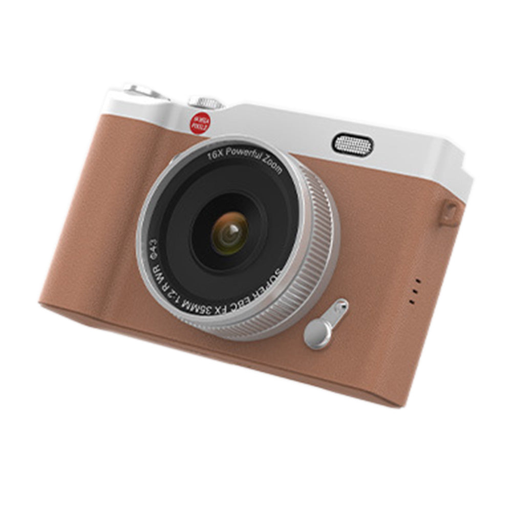 4K 64MP Vlogging Camera with Flip Screen & 16X Digital Zoom Brown