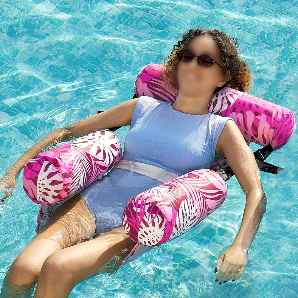Inflatable Pool Floats ¨C Adult Floating Lounge Chairs for Summer Beach and Pool Parties Pink