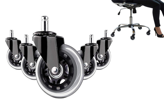 5Pcs 3 Inch Office Chair Caster Replacement Rolling Caster Grip Ring Universal Swivel Wheel