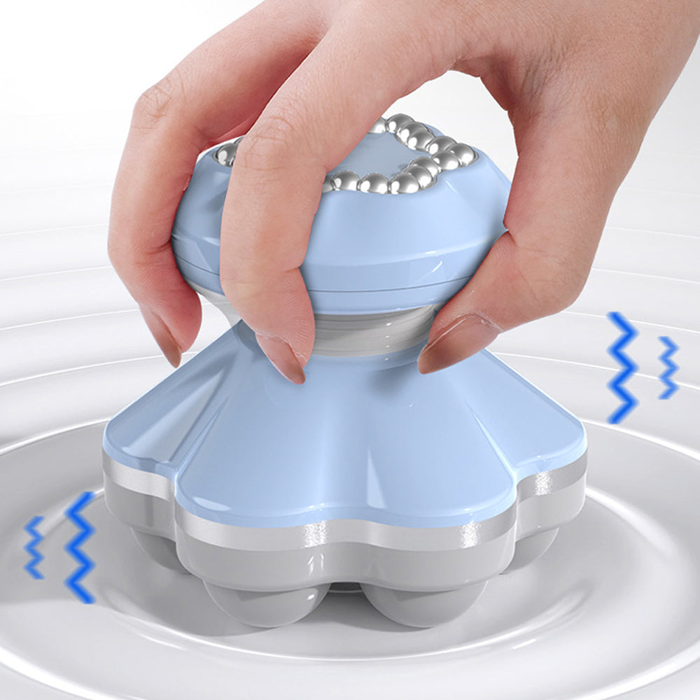 Portable Electric Vibration Massager Hand Held Body Back Massager Blue