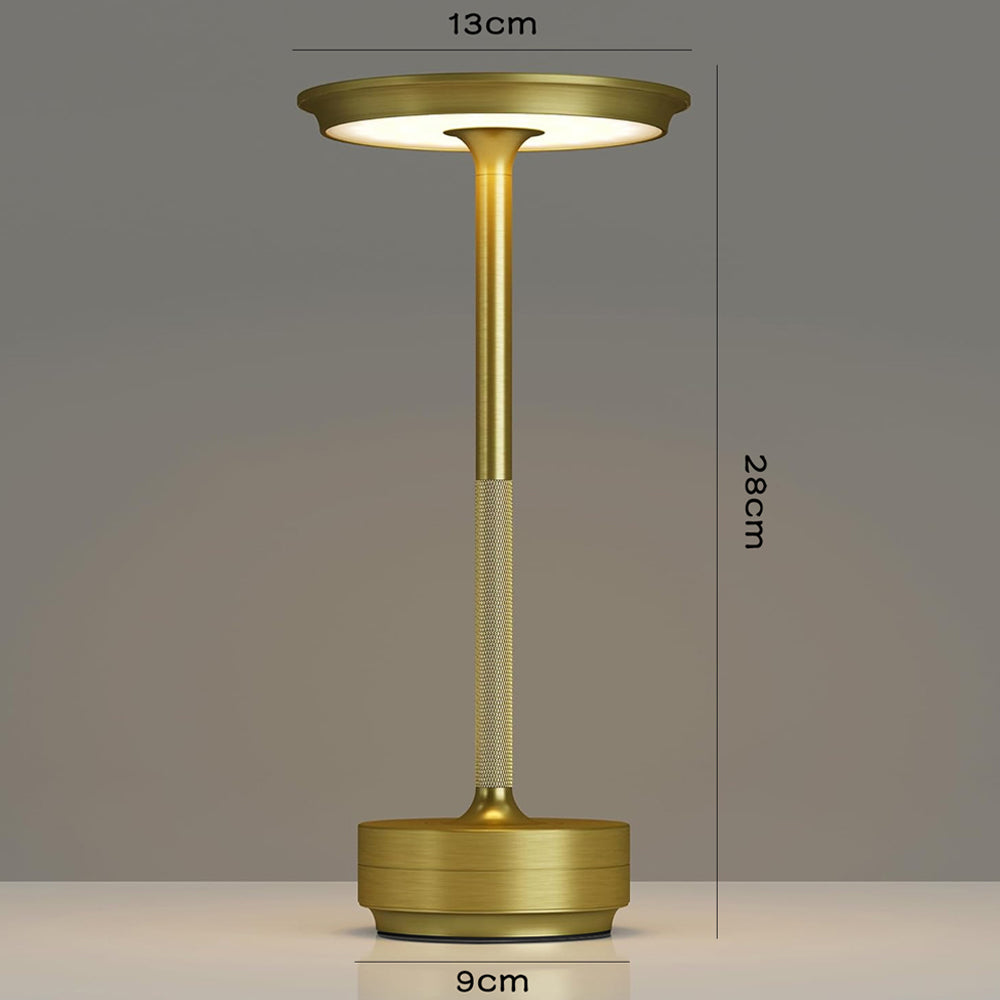 Retro Rechargeable Table Lamp with 3 Color Temperatures - Gold