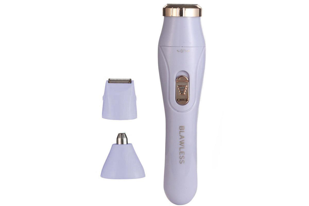 3-in-1 Bikini Electric Trimmer Painless Body Shaver Cordless Facial Hair Remover -Purple