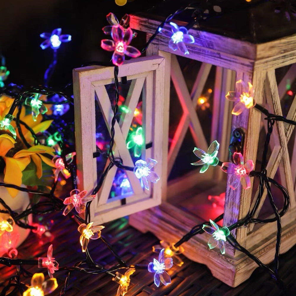Outdoor Solar Flower String Lights Fairy Garden Lights for Christmas Decor Style 1