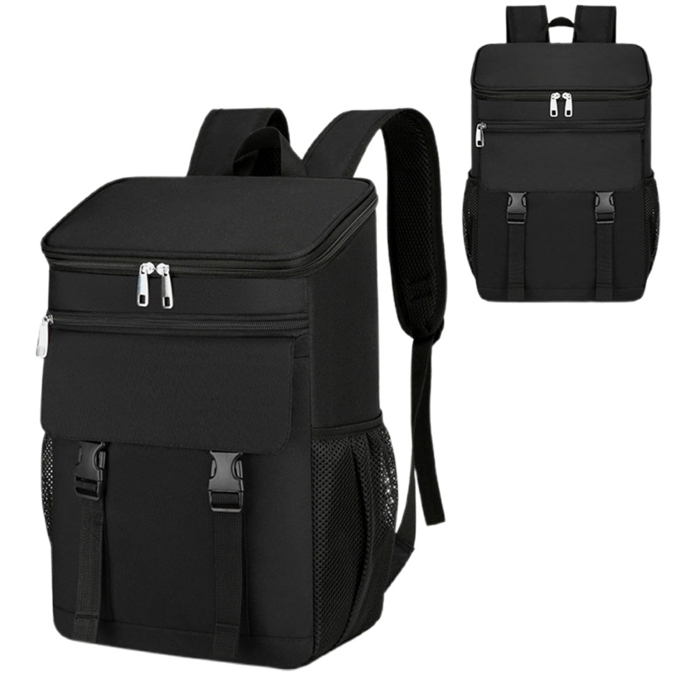 Portable Insulated Backpack Leak Proof Camping Cooler Bag Black