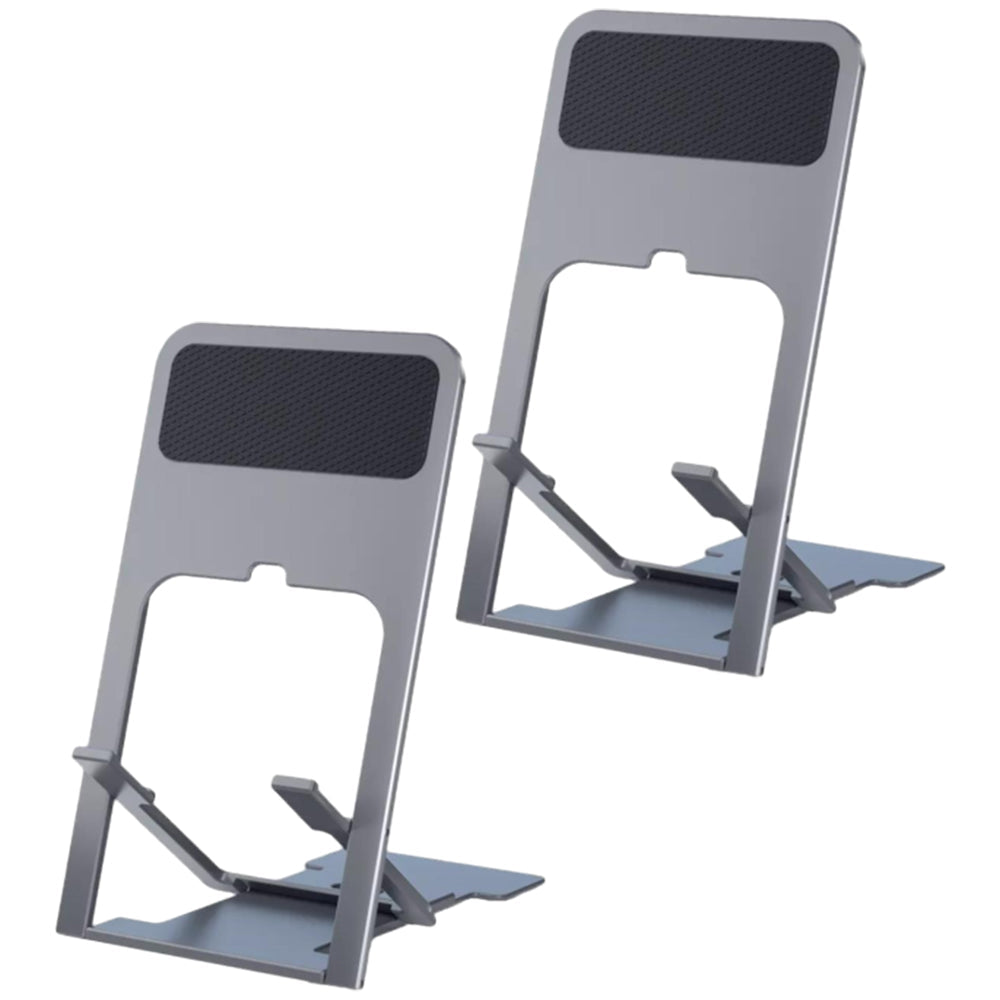 2Pcs Plastic Adjustable Mobile Phone Mount Folding Stand for Smart Phone Tablet
