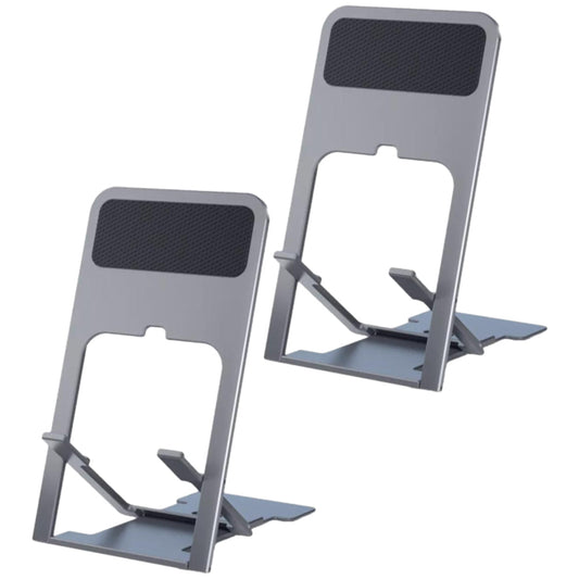 2Pcs Plastic Adjustable Mobile Phone Mount Folding Stand for Smart Phone Tablet