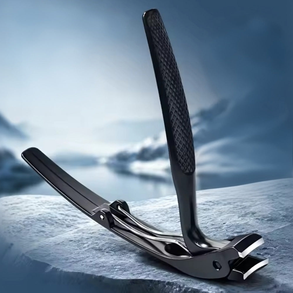 Long Handled Curved Head Toe Nail Clipper - Black