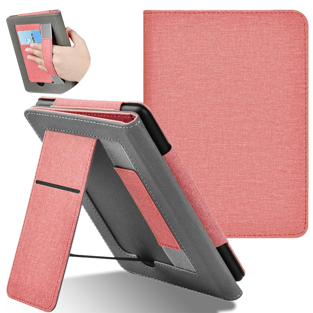 Case for 7-Inch Kindle Full Protection Cover with Auto Sleep/Wake Foldable Stand for Kindle Paperwhite 12th Gen 2024 Released Pink