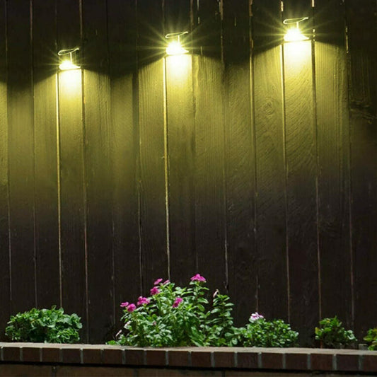 4Pcs Solar Wall Lamp Stainless Steel  Landscape Decorative Lights Warm