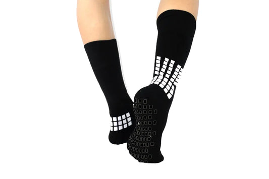 Anti Slip Non Slip Grip Yoga Socks Men Grip Skid Sport Socks-Black