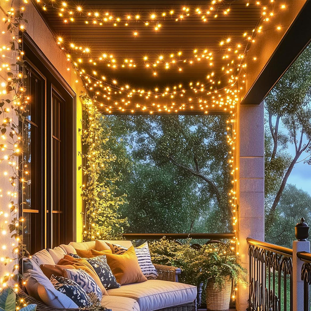Solar String Lights ¨C Outdoor Waterproof Fairy Lights for Patio and Balcony Warm White