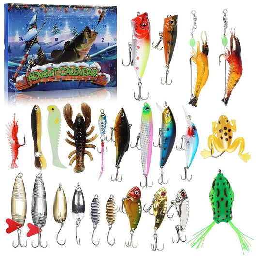 24 Days Fishing Advent Calendar Christmas Fishing Tackle Countdown Calendar Style 2