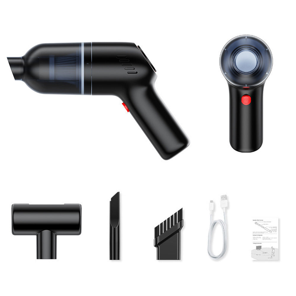 9000Pa Cordless Handheld Car Vacuum Lightweight Cleaner Rechargeable Portable Duster Black