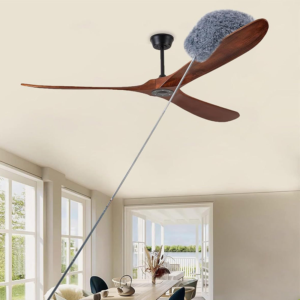 Extendable Ceiling Cleaning Duster Spider Web Microfiber Cleaner Brush Grey