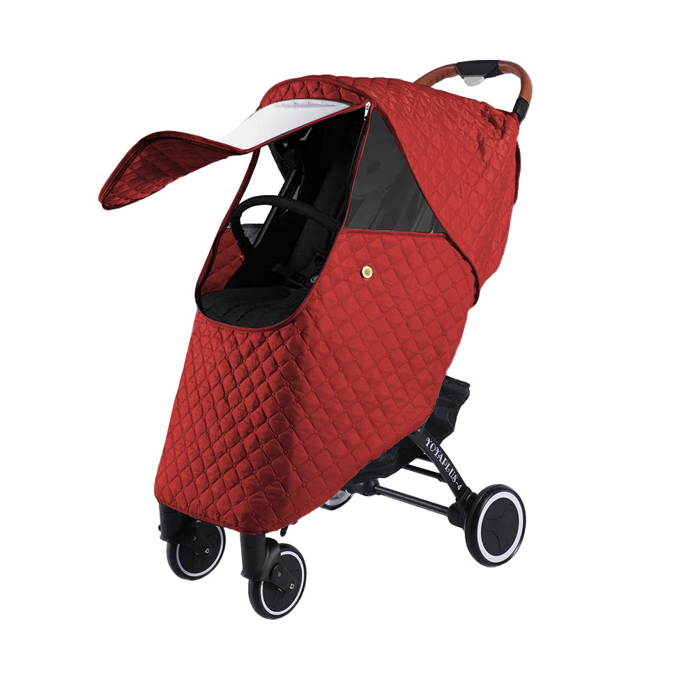 Universal Baby Stroller Cover Winter Windproof Weather Warm Cover Red