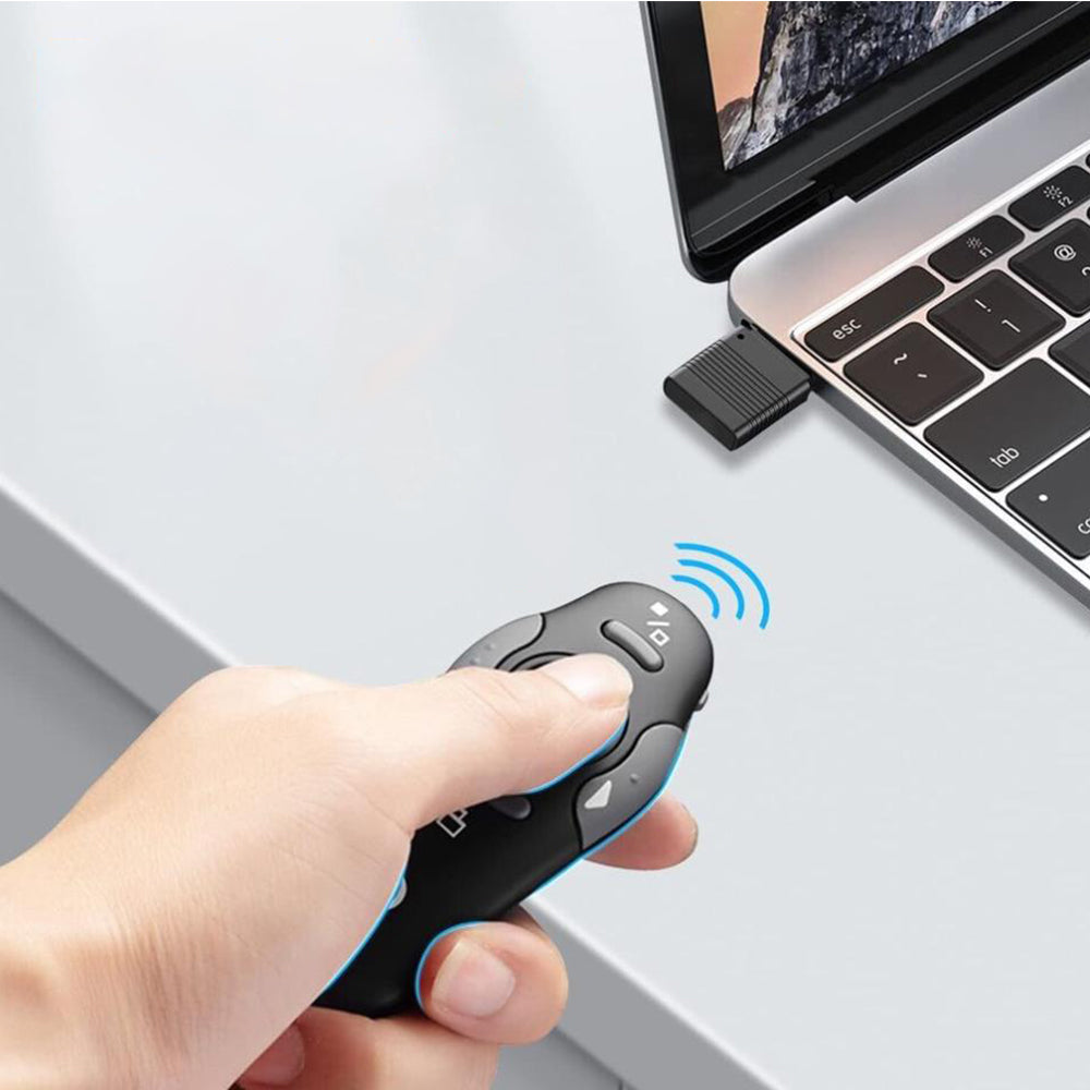 Wireless Laser Presentation Clicker Pointer USB PPT Flip Pen Remote Control for Teacher Lecturer Professor Scholar