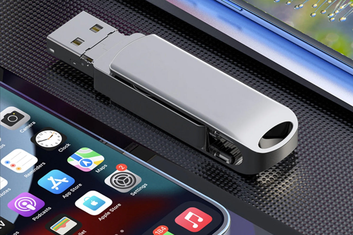 4 in 1 USB Flash Drive Photo Stick USB 3.0 Memory Stick Storage for Photos Backup -Cross USB Flash Drive