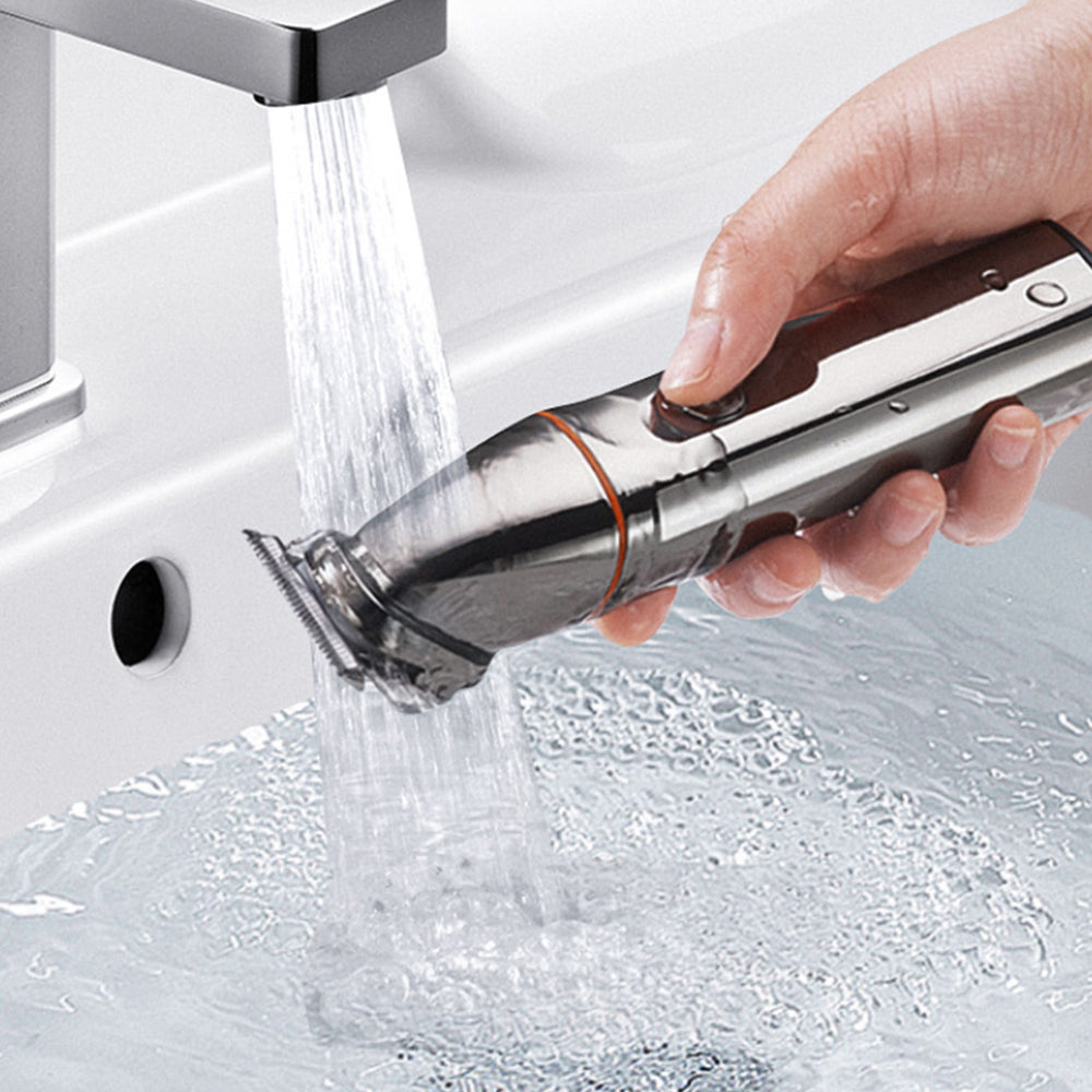Electric Hair Clippers Kit Cordless Hair Trimmer for Body Facial Silver