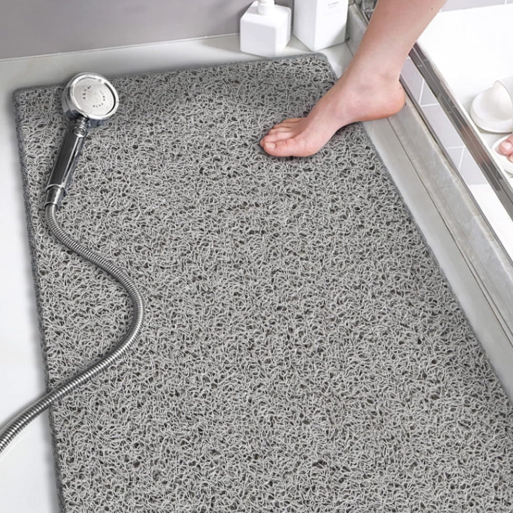 PVC Shower Mat Non-Slip Bath Mat Quick Drying Loofah Style Bathmat Style 1