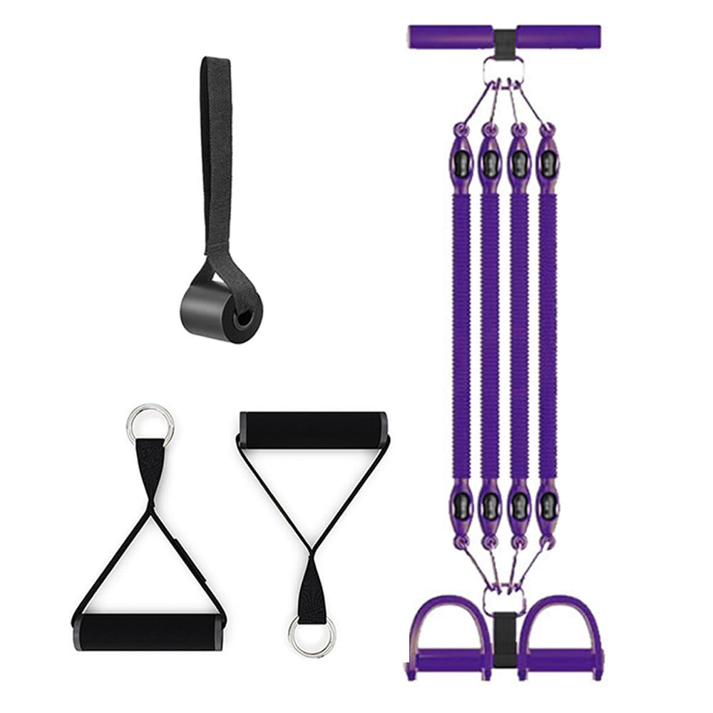 4 Tubes 4-in-1 Resistance Band Pedal Puller for Sit-Up Home Gym Yoga Pilates