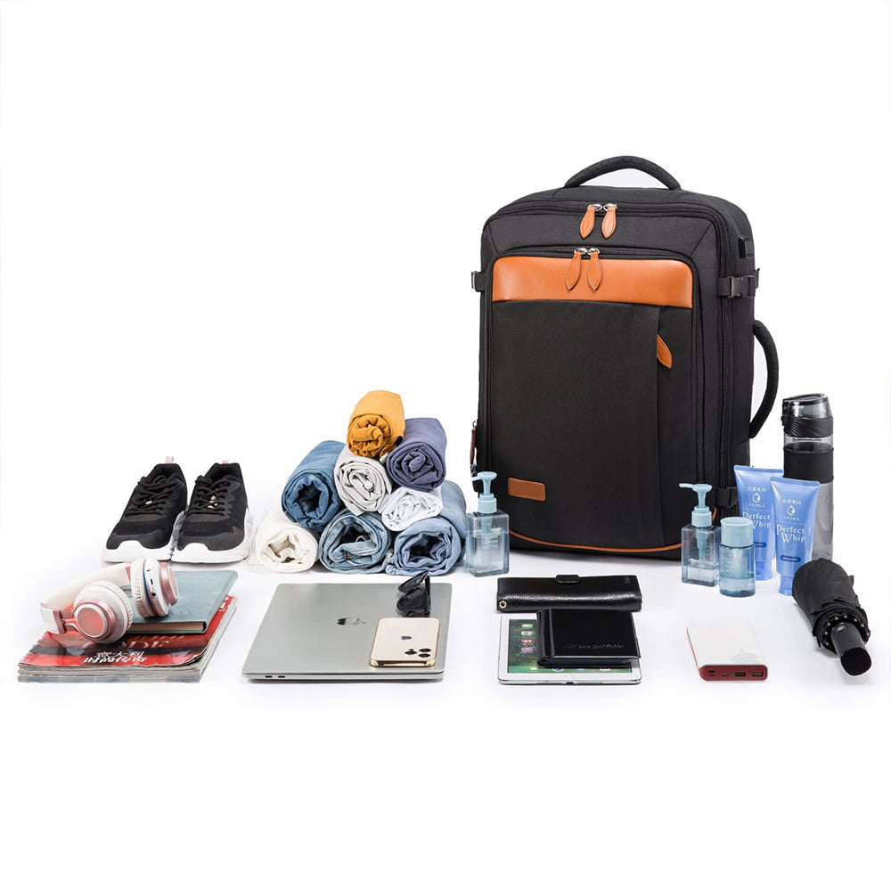 Travel Laptop Backpack Carry on Luggage Bag with 3 Packing Cubes and Shoe Bag