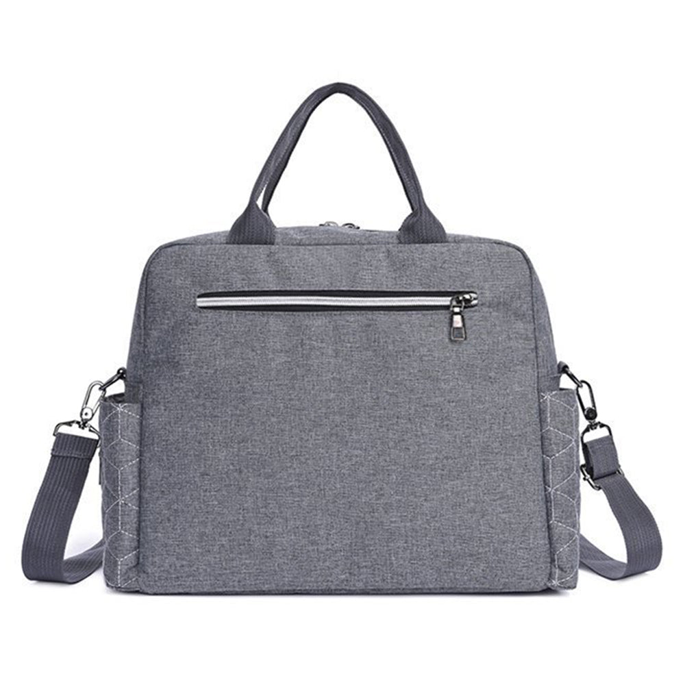 Large Mummy Bag Multi-Pocket Travel Nappy Tote Shoulder Bag Grey