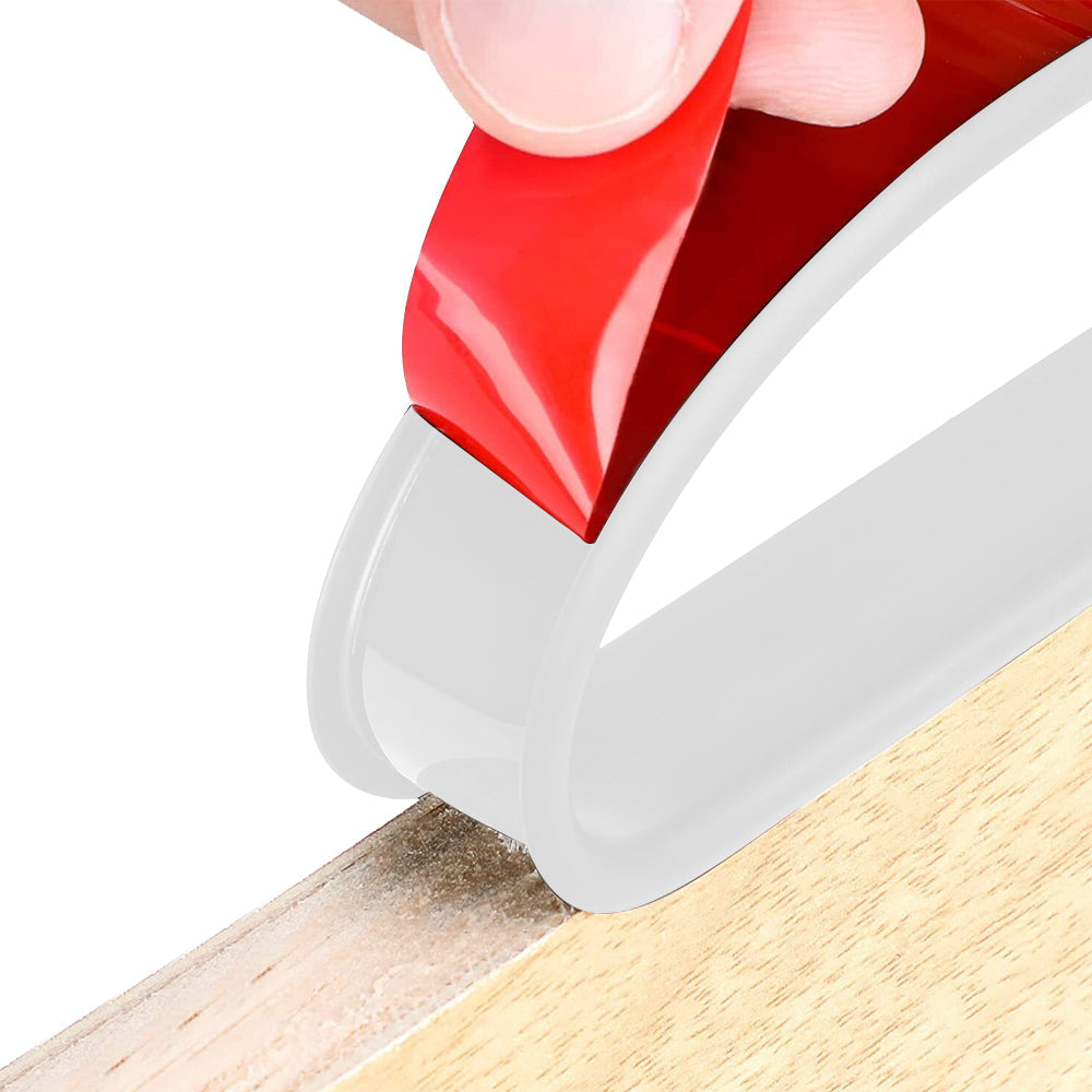 U-Shape Edge Banding Self Adhesive Edge Banding Corner and Collapsible Edge Protector for Cabinet Repair White