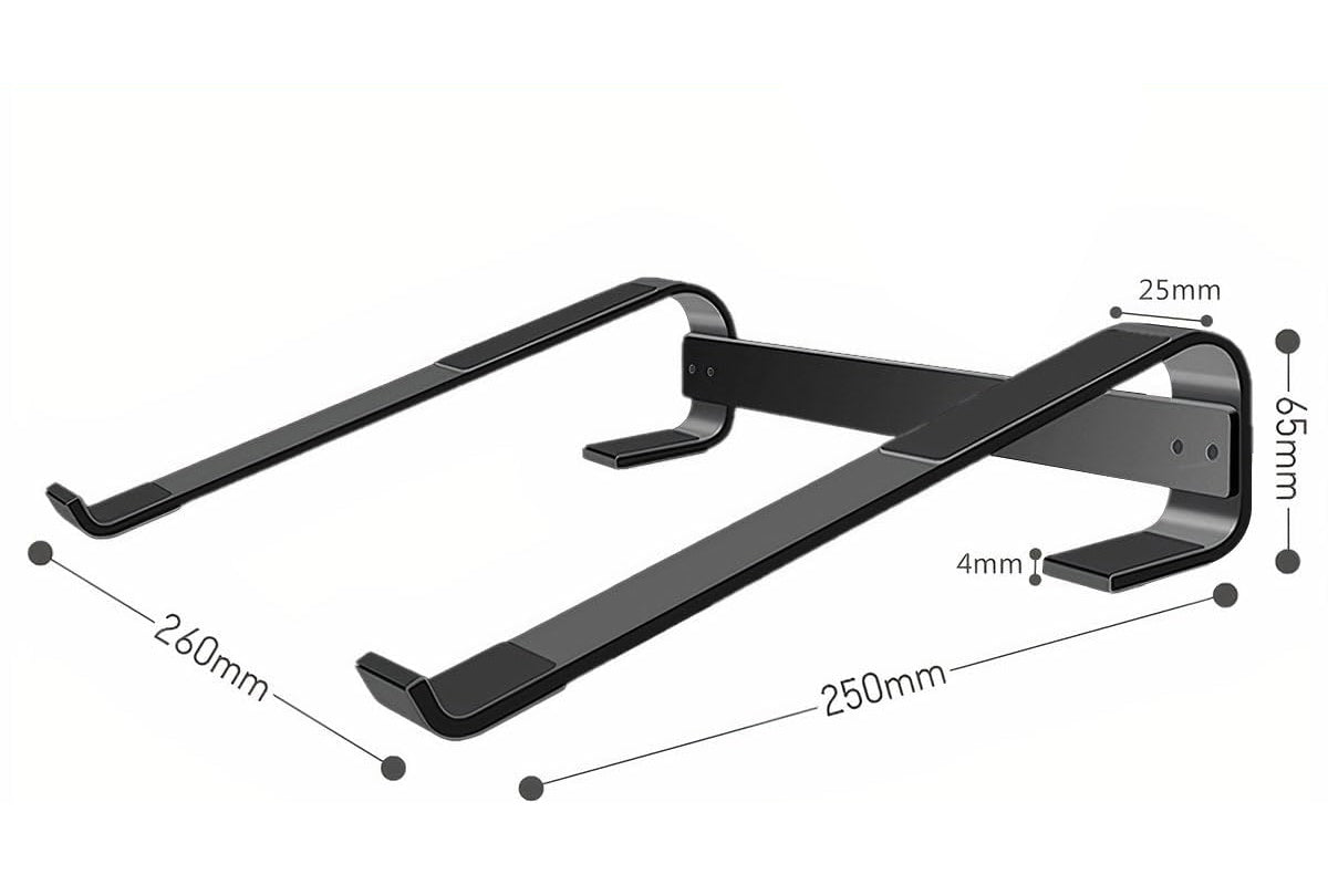 Laptop Stand Foldable Portable Desktop Holder Compatible with 10-18 inch MacBook-Black