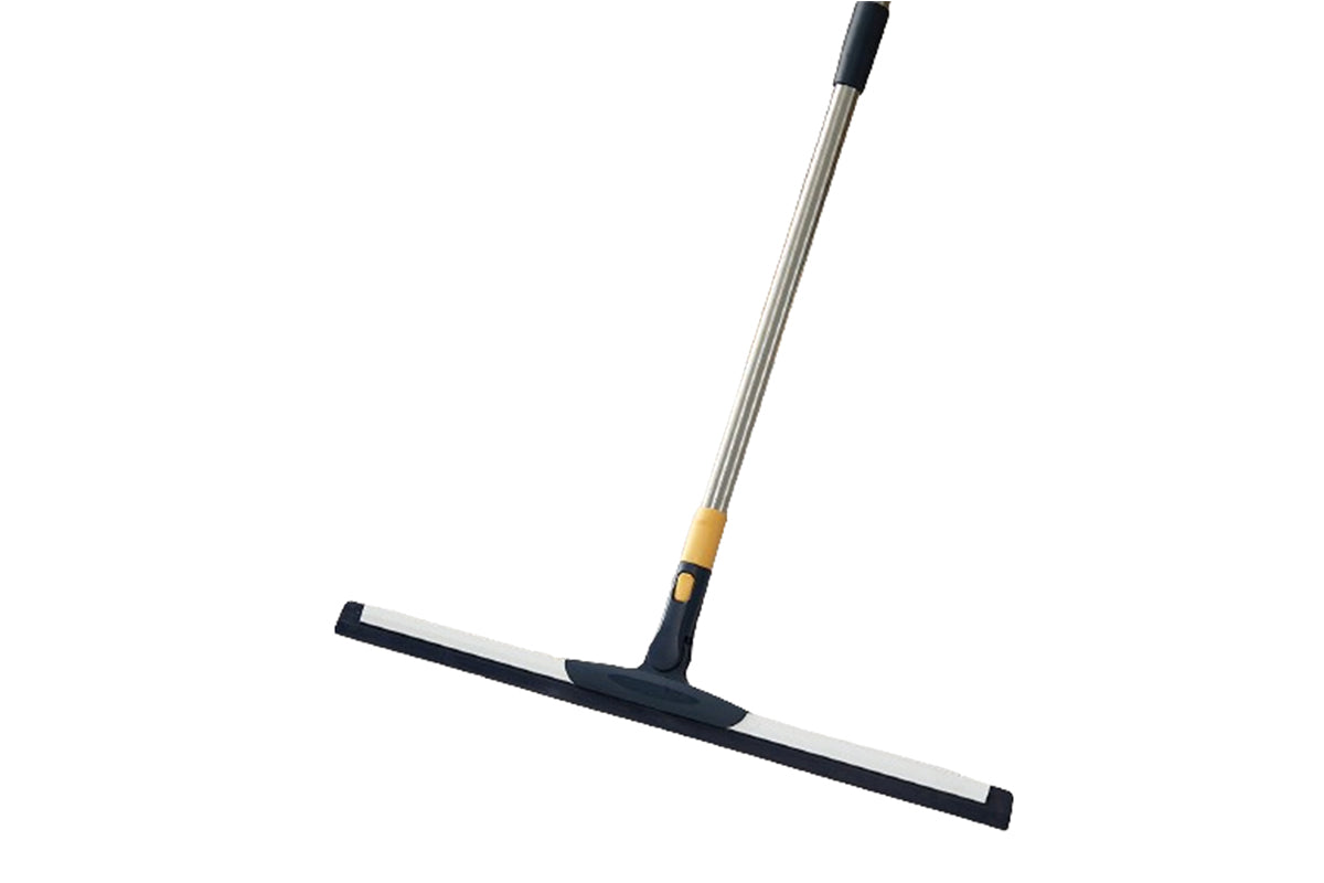 Telescopic Long Handle Floor Squeegee Scrubber - Blue