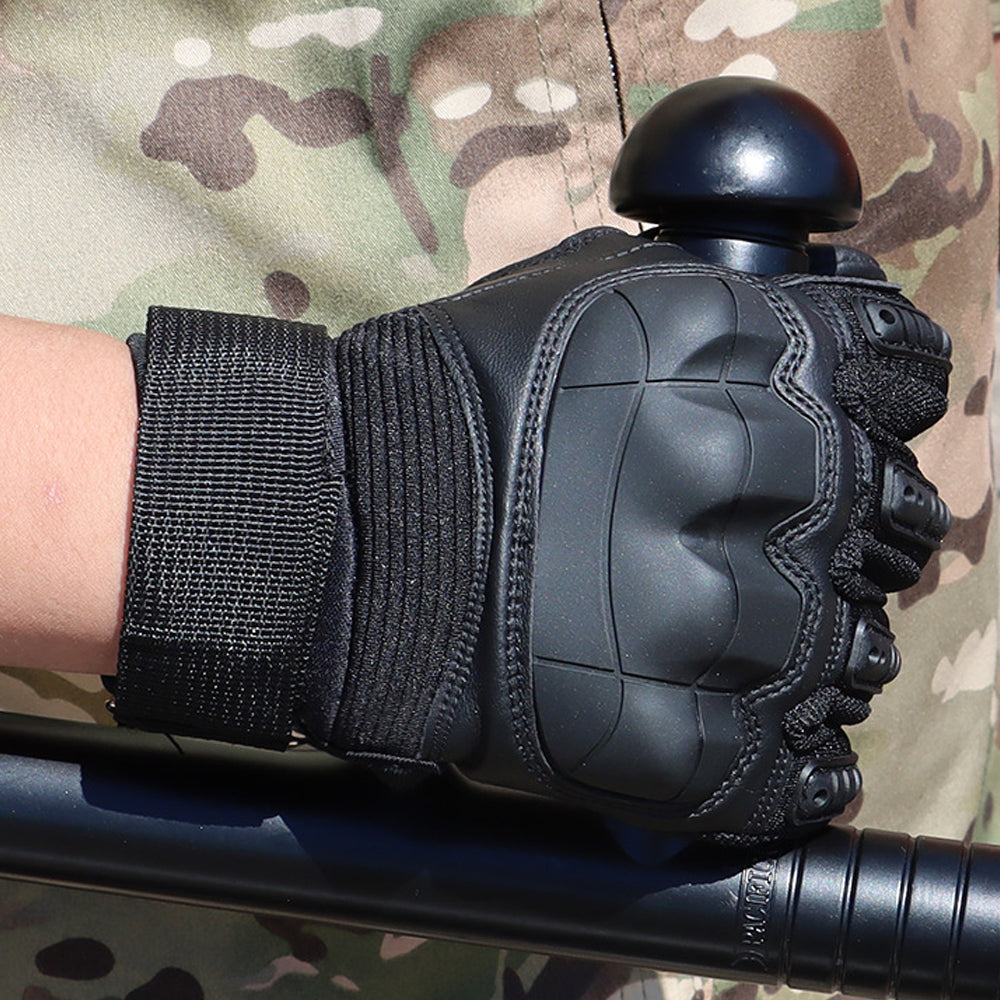 Full Finger Touch Screen Tactical Gloves Hard Knuckle Mitt for Motor Cycle Biking Racing Sports Black