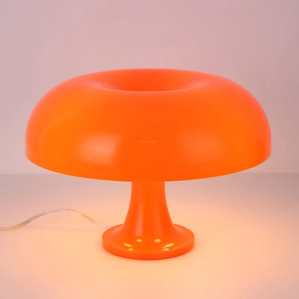 Retro LED Mushroom Table Lamp Dimmable Desk Lamp Hotel Bedroom Decoration Orange
