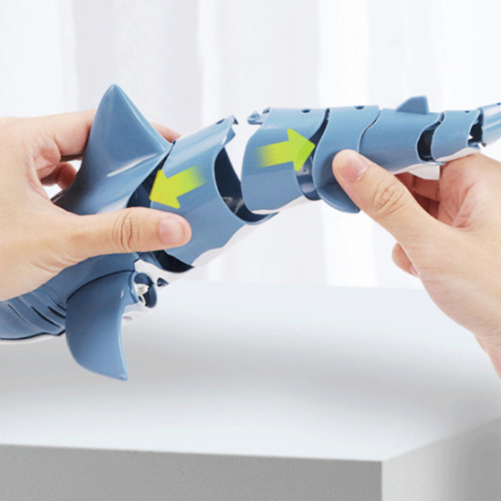 2.4G Remote Control Shark Toy RC Simulation Shark for Swimming Pool Blue
