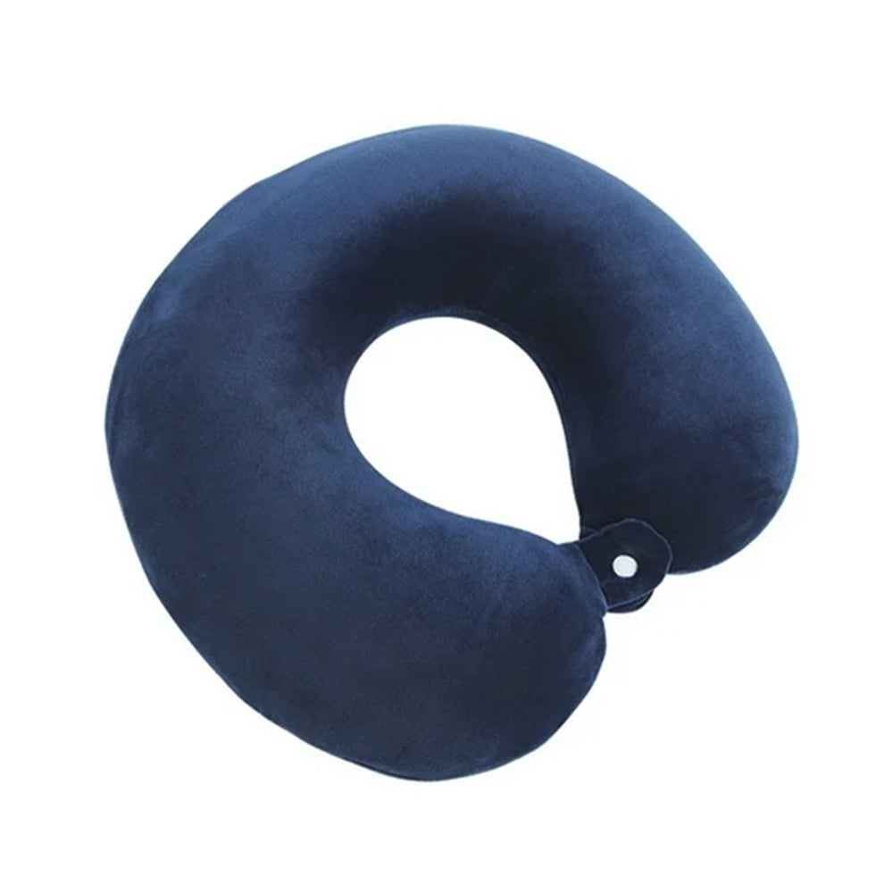 Travel Neck Pillow Memory Foam U Shaped Pillow for Flights Road Trips Office Navy