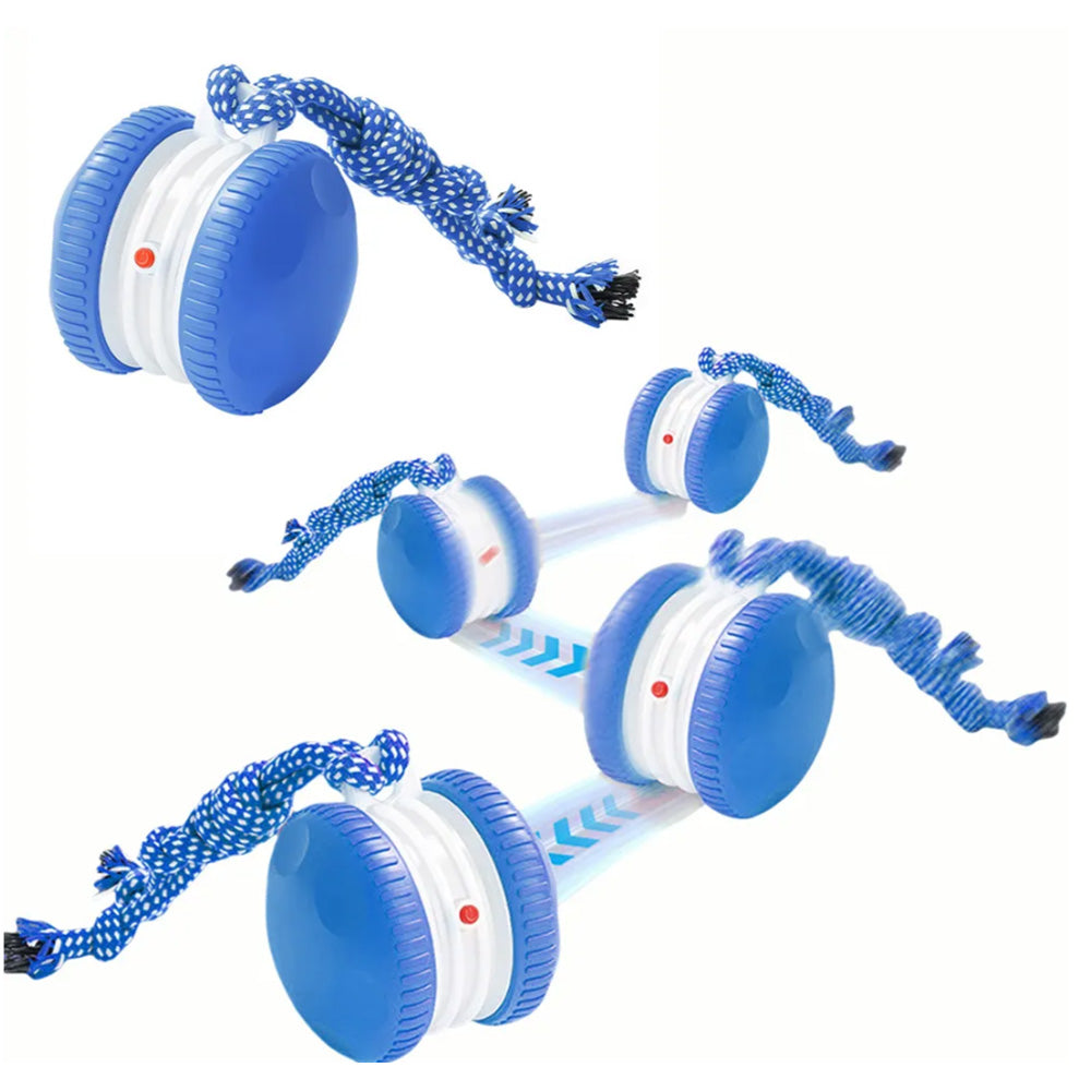 Interactive Pet Rolling Ball Toy Rechargeable Automatic Play Ball for Cats and Dogs-Blue