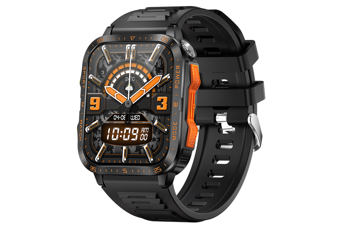 Smartwatches with 100 Sports Modes Voice Assistant Bluetooth Call Music for iPhone-Orange