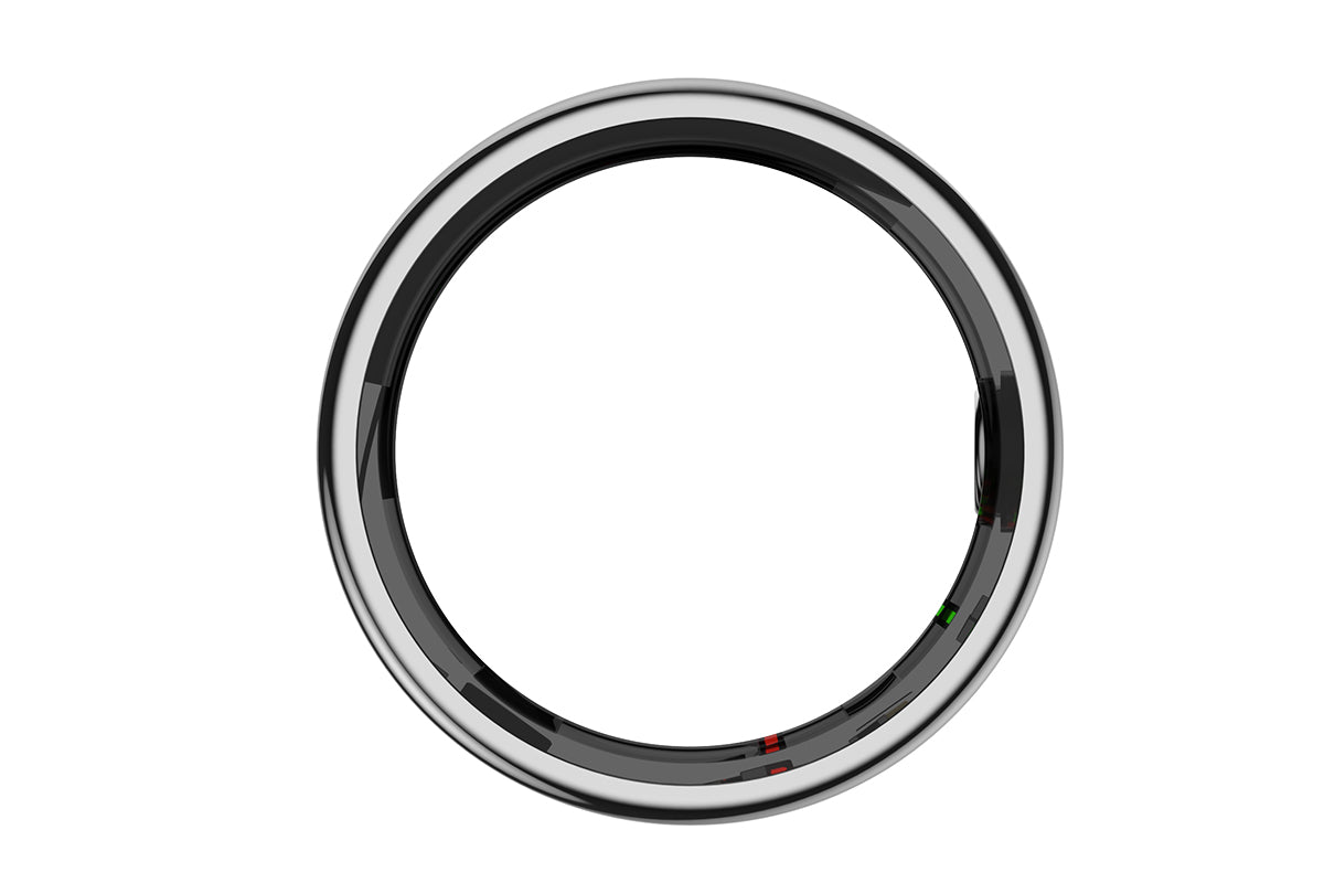 Smart Health Ring for Women Men Fitness Tracker with Heart Rate Sleep Monitoring -Silver